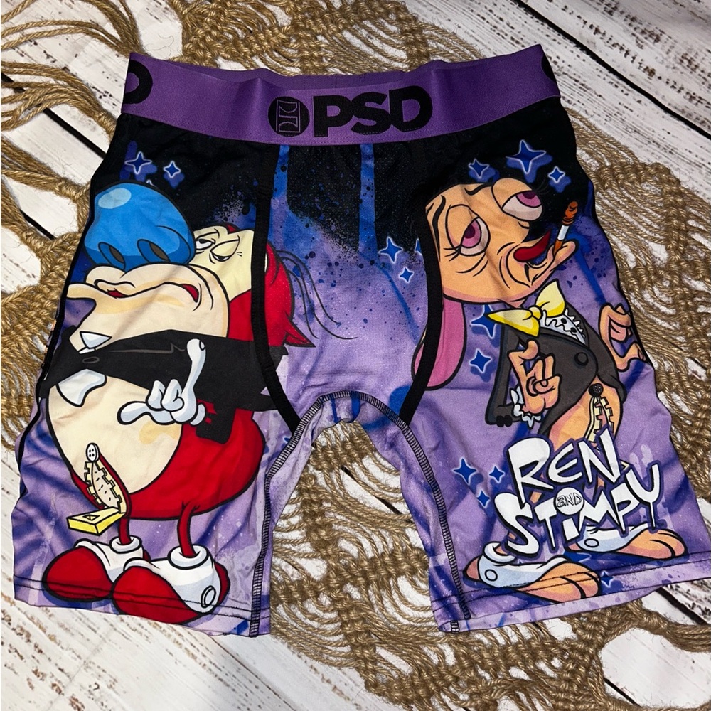PSD Ren & Stimpy Purple Boxer Briefs